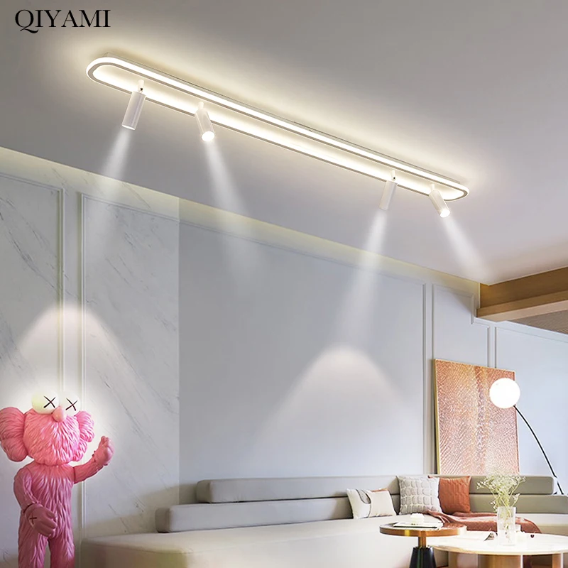 New Modern Long LED Ceiling Lights For Living Dining Room Bedroom Background Corridor Aisle Spotlight Indoor Lighting Deco Lamps
