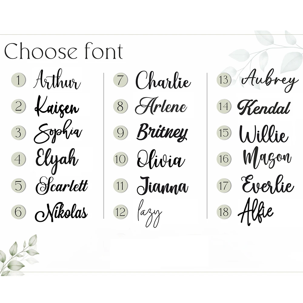 Custom Name Sign for Wall Decoration, Wedding Party, Wood or Acrylic, Name Tags, Letter Wall Art, 10-20in Size