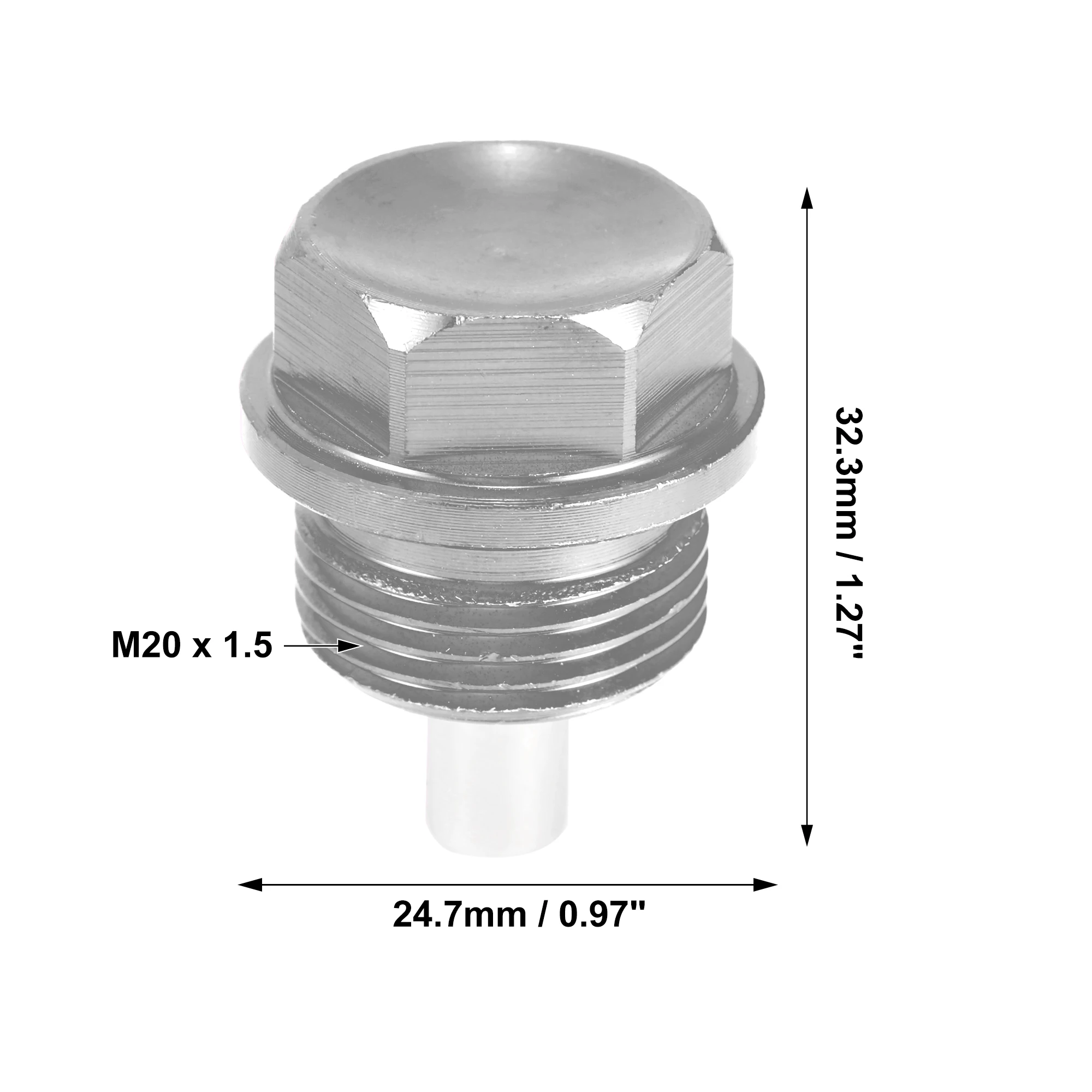 UXCELL-Bouchons de vidange d'huile moteur en alliage d'aluminium, vis à écrou avec 2 rondelles pour voiture et moto, M20x1.5, 2 jeux