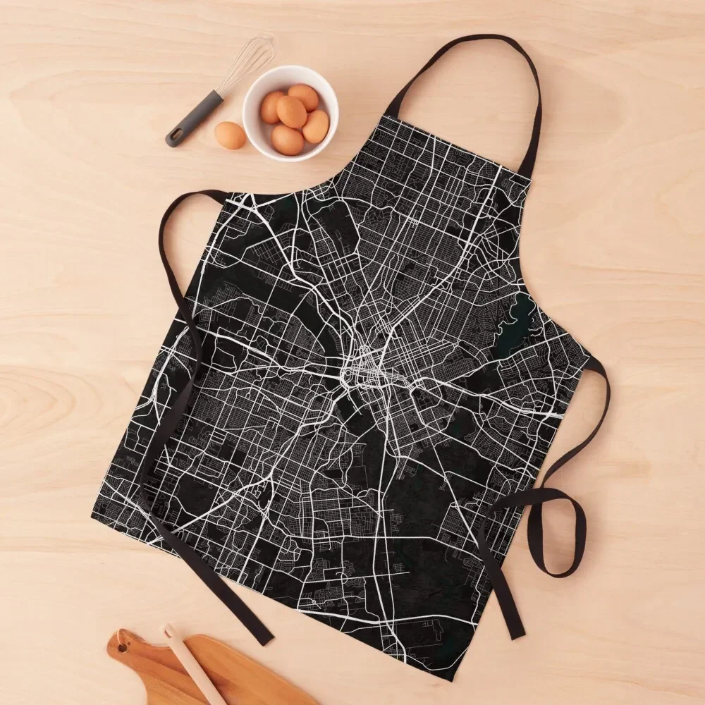 Dallas City Map of the United States - Dark Apron Kitchen Things Cleaning Products For Home For Women Kitchen Apron