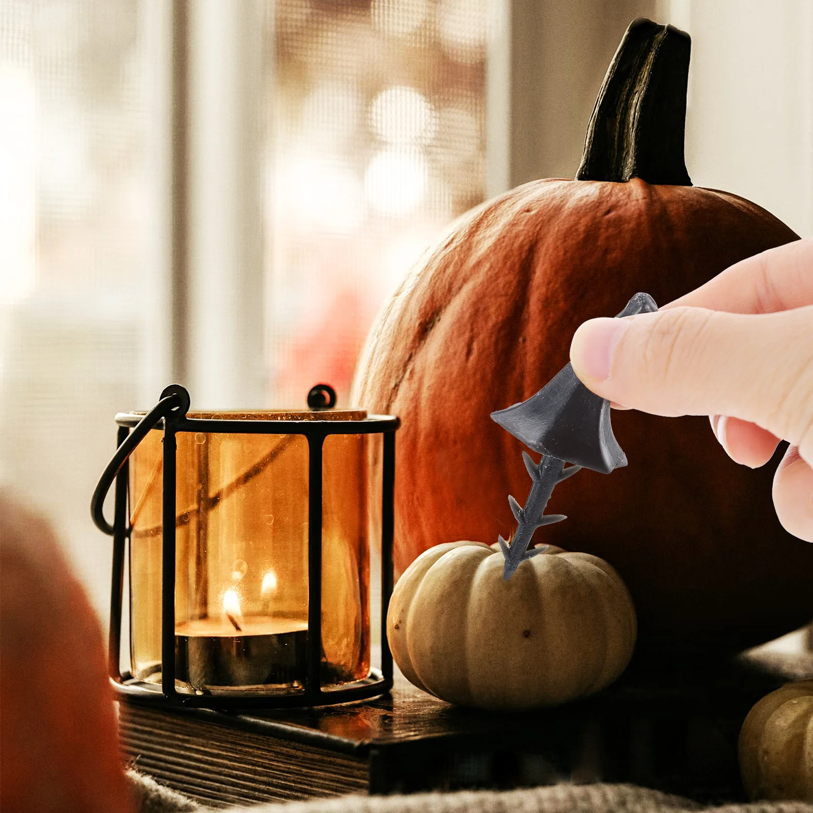 

24 Pcs Pumpkin Accessories Plastic Stems Halloween Decor Handle Fall Thanksgiving Harvest Party Supplies For Foam Pumpkins
