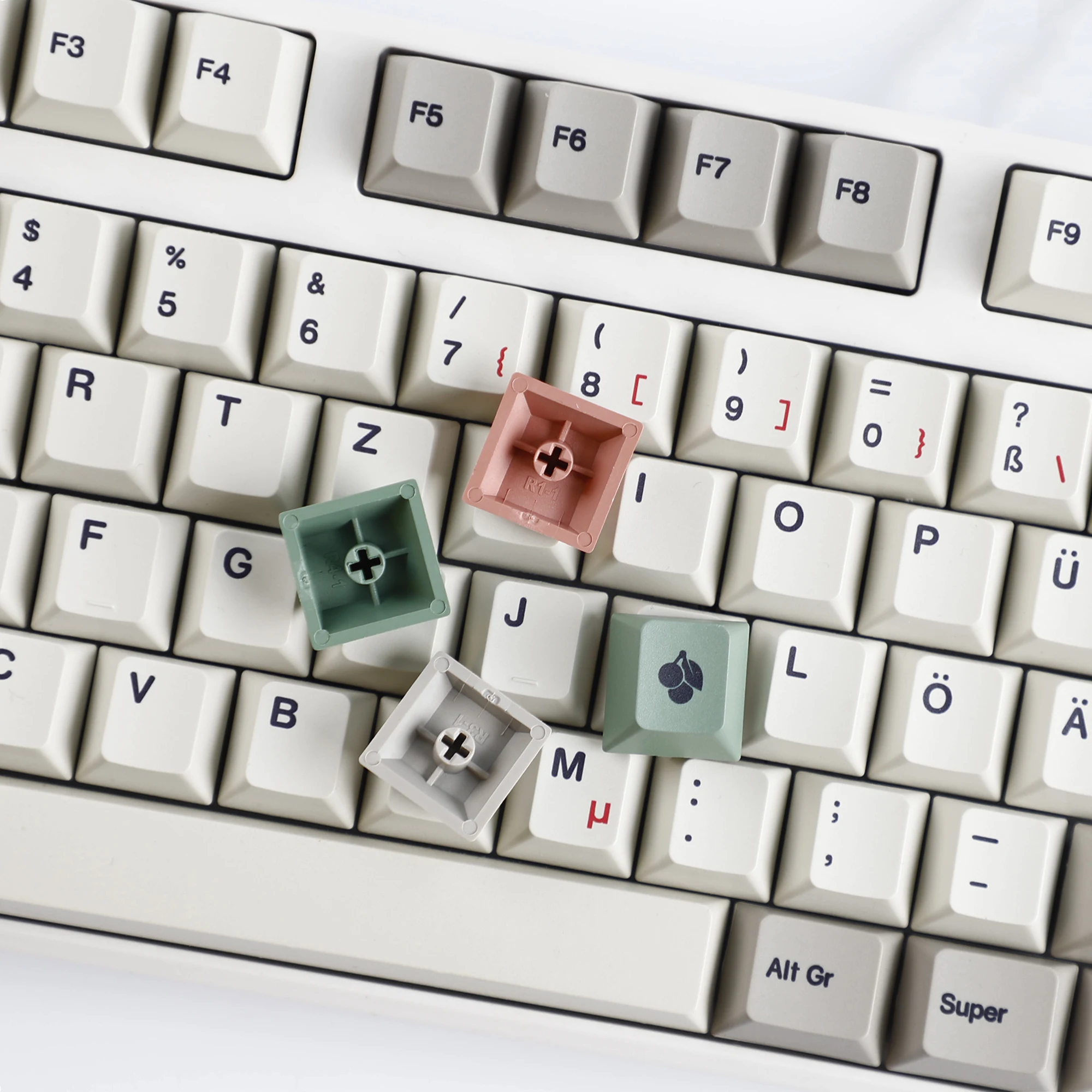 YMDK 161 Tasten 9009 Englisch Koreanisch Deutsch QWERTZ Cherry Profile Dye Sub PBT Tastenkappe für 64 87 96 104 MX mechanische Tastaturen