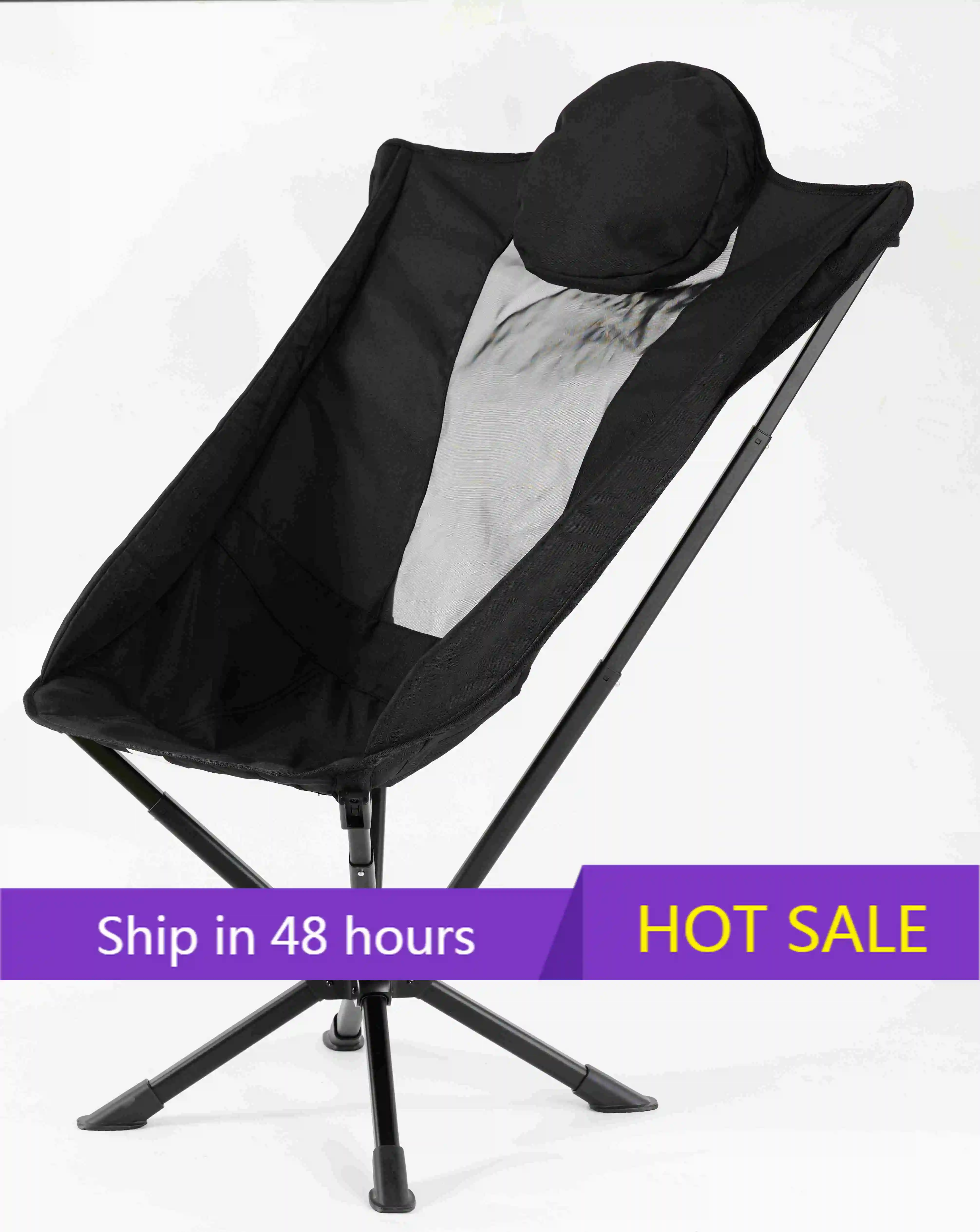 كراسي YTYIN المحمولة للتخييم القابلة للطي، كرسي دوار خفيف الوزن من الألومنيوم بزاوية 360 درجة، كراسي قمر حديثة للأماكن الخارجية