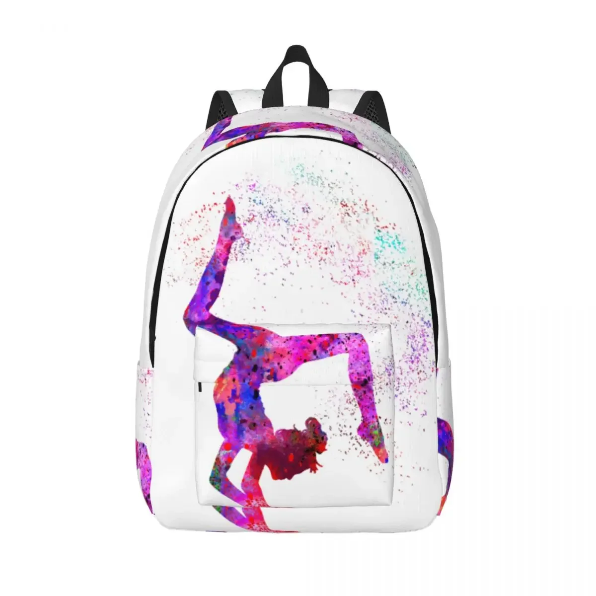 Gymnastics Girl Backpack Teen Gift Watercolor Gymnastics Hiking Backpacks Teen Fashion School Bags Design Soft Rucksack