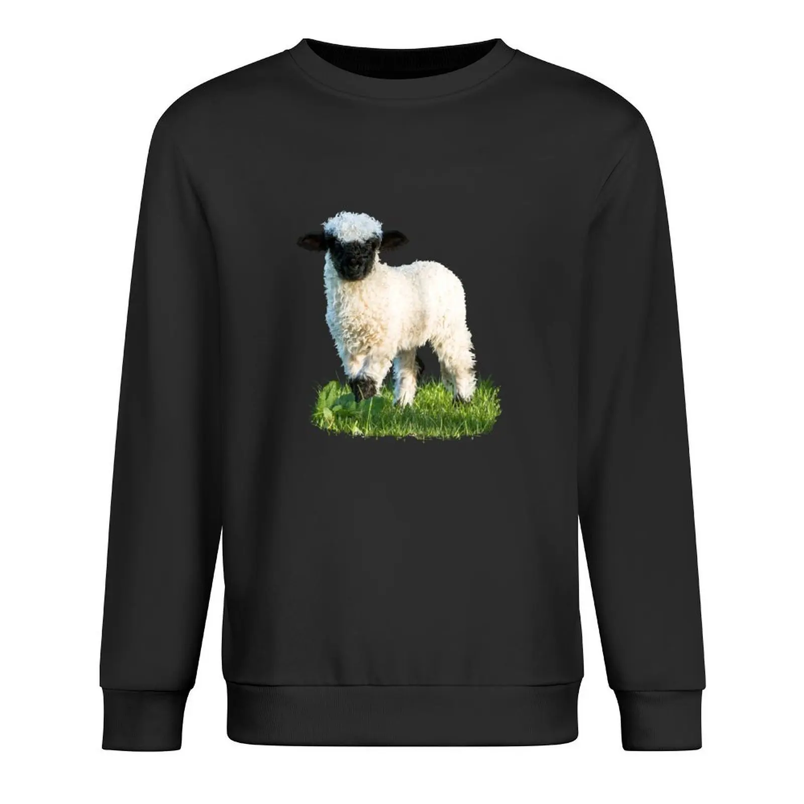 Valais Blacknose Lamb in a Meadow Pullover منتجات الخريف الجديدة ملابس رجالي رياضية بلوزات للرجال