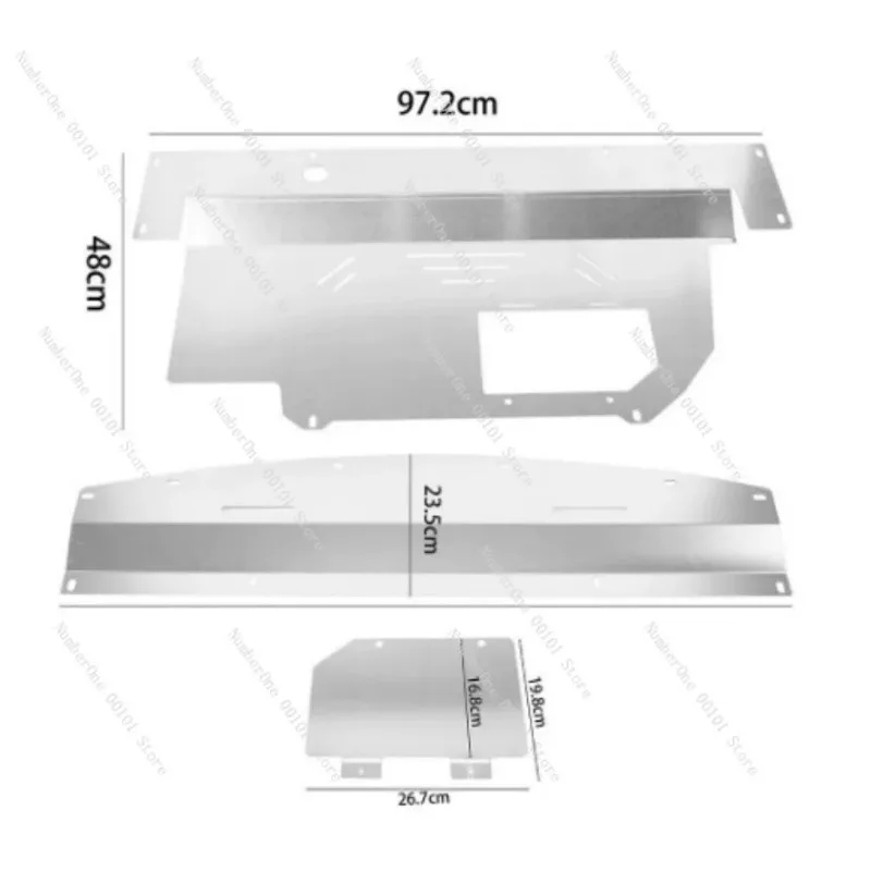 For Nissan 350Z 2003-2009 Engine Splash Shield, Aluminum Under Tray Guard Replacement for G35, Front Skid Plate