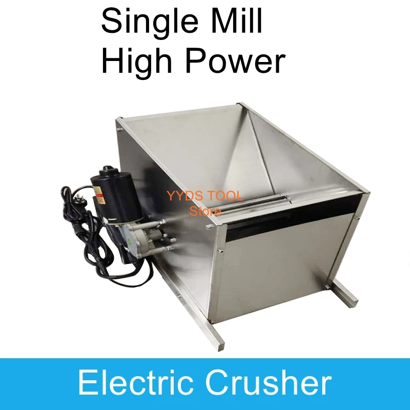 Grape Crusher 304 Stainless Steel Home Wine Making Fruit Wine Tool Electric Single Wheel Crusher