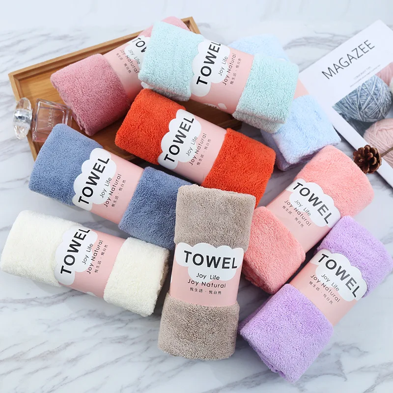 

35X75CM Face Towel Household Bathroom Microfiber Towels Solid Color Quick Dry Hair Towel Hand Towel Absorbent For Bothroom