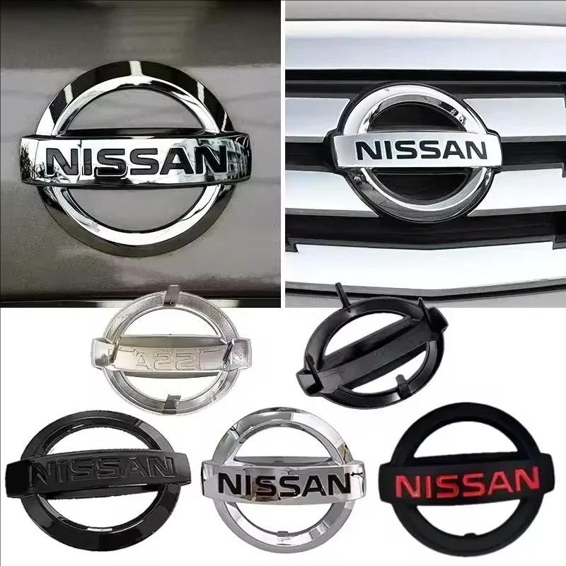 Emblema Frontal y Trasero para Automóvil Nissan con Sistema ABS, Adhesivo para Maletero, para Qashqai, Sylphy, X-Trail, Note, Elgrand, Leaf, Juke - Accesorios Exteriores