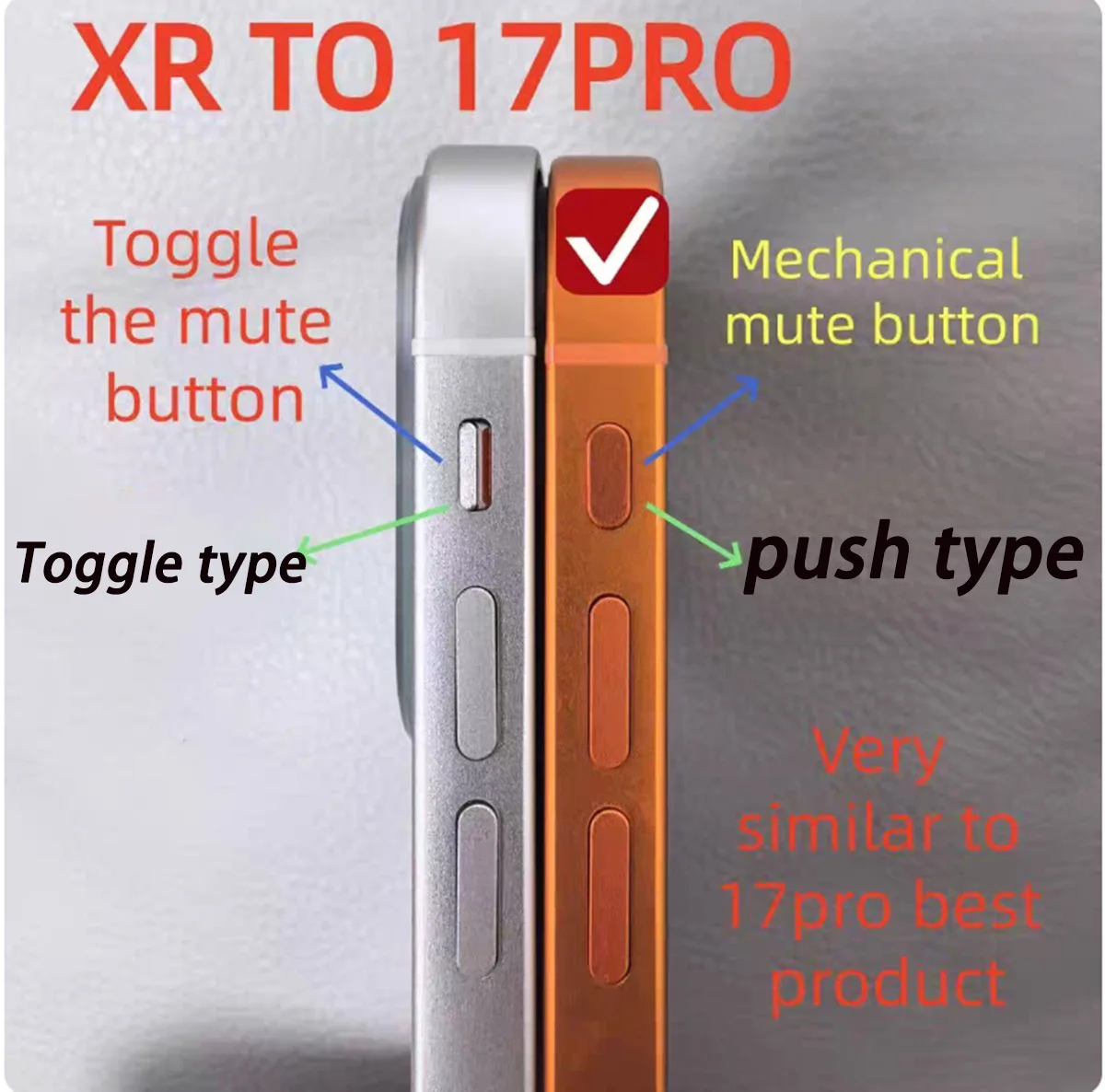 diy-para-telefono-movil-apple-xr-a-17pro-silencio-tipo-prensa-boton-marco-medio-y-modificacion-de-contraportada