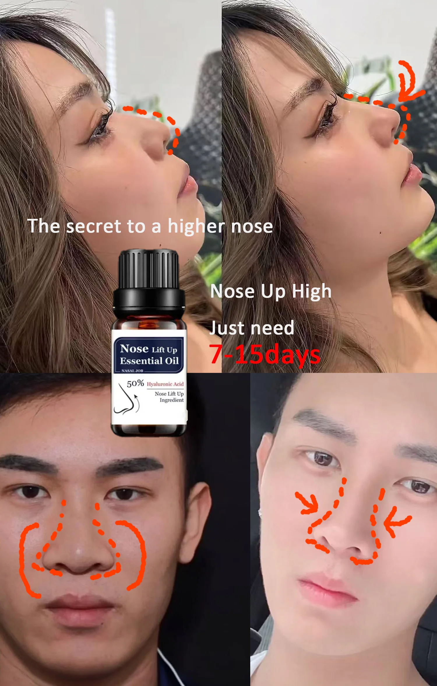 

Nose Lift Up Essential Oil Shaping Nasal Bone Remodeling Natural Care Thin Small Nose Up High Heighten