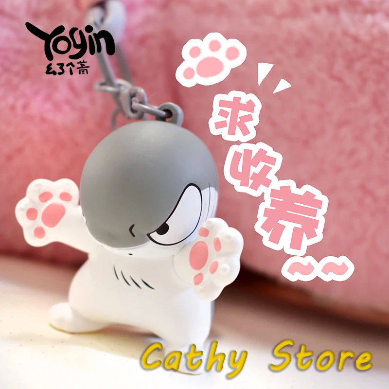 

Yogin Official Authentic Sharkitty Figure Model Cute Shark Cat Trendy Creative Cartoon Desktop Decor Collect Exquisite Toy Gifts