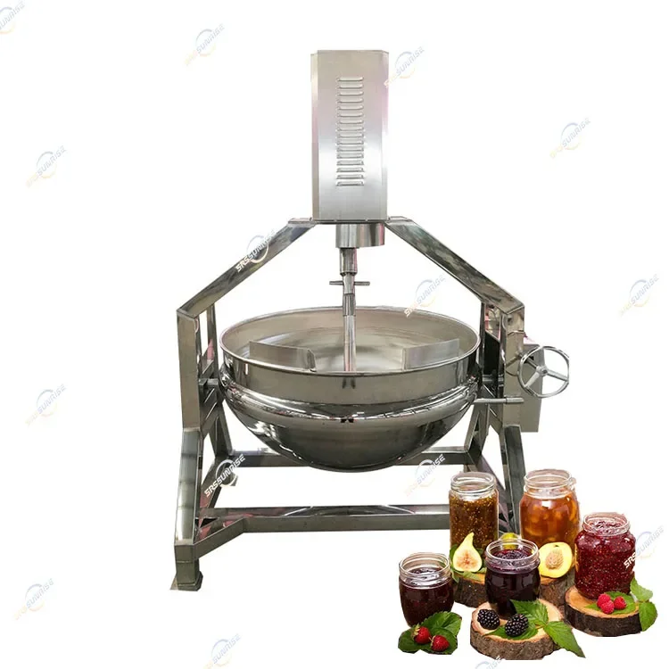 Manufacturing Cooking Mixer For Peanut Rice Candy Sugar Soup Porridge Paste Sauce Jacketed Kettle