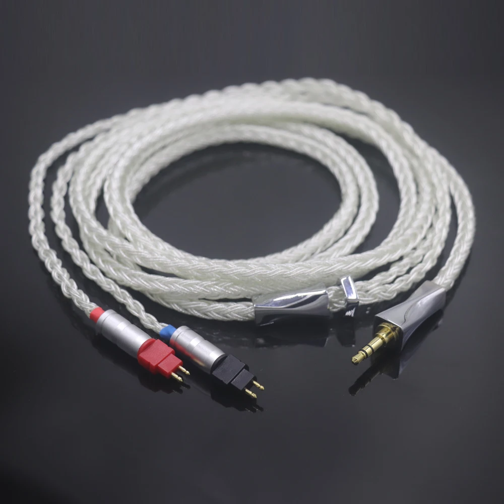 

HiFi 16 Cores OCC Pure Silver Headphone Upgrade Cable For Sennheiser HD580 HD600 HD650 HD25 HD660S Earphone Cable