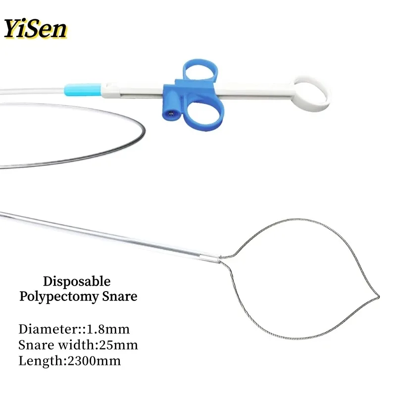 Disposable Polypectomy Snare Loop for EMR ESD Endoscopy Stainless Steel Endoscopic Grasping Forceps 1.8mm