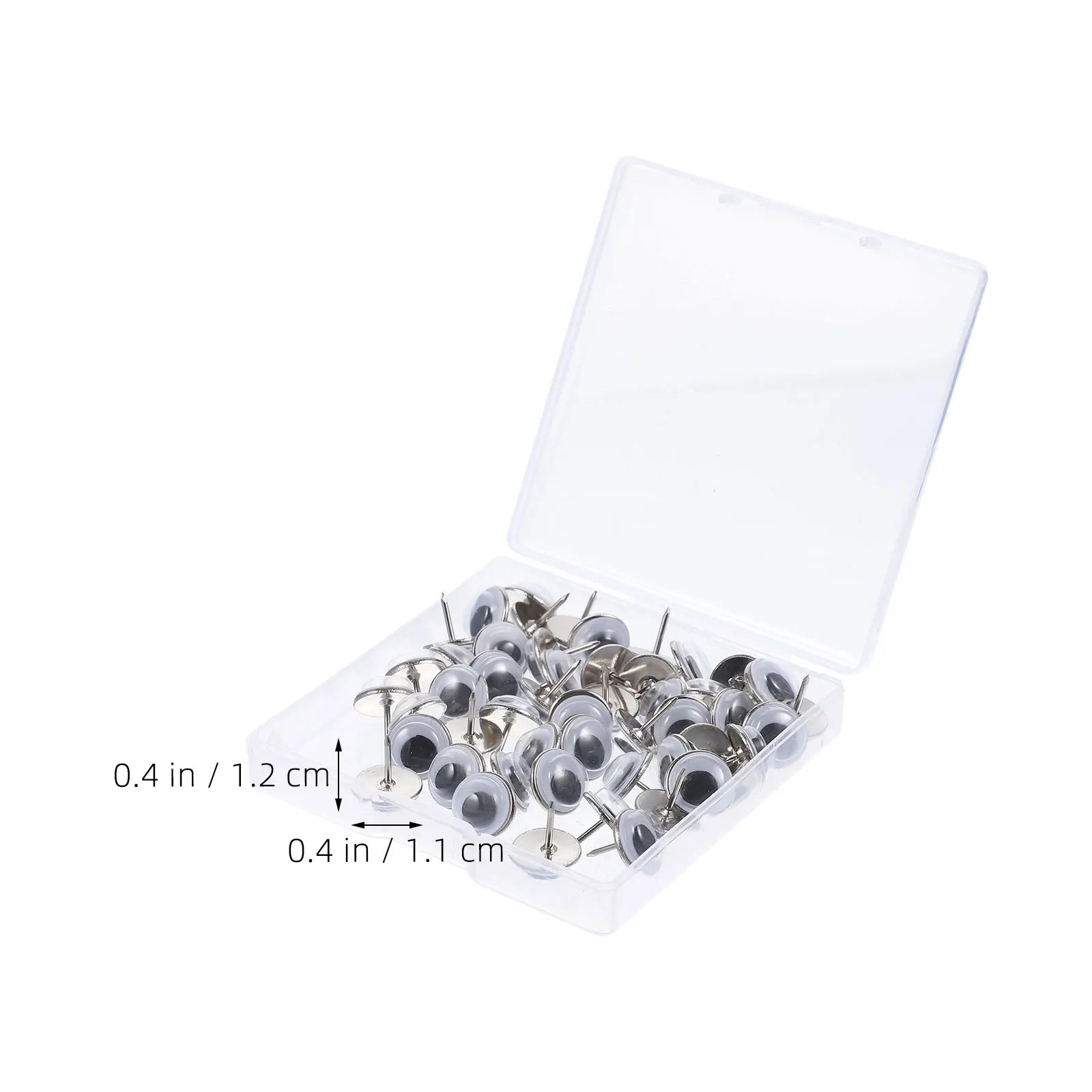 100個入り デコレーション写真壁固定用釘 コルクボードプッシュピン かわいい装飾用明るい目玉付き画鋲 平頭