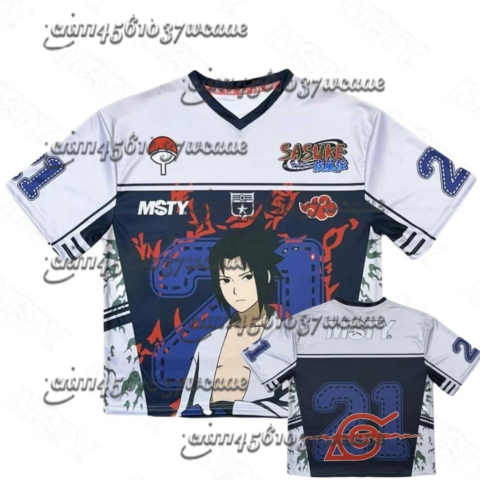 2026 New Summer Naruto Sasuke & Naruto 21 Number Full Print Sports T-shirt Anime Jersey Tee Gift for Fans Family Matching