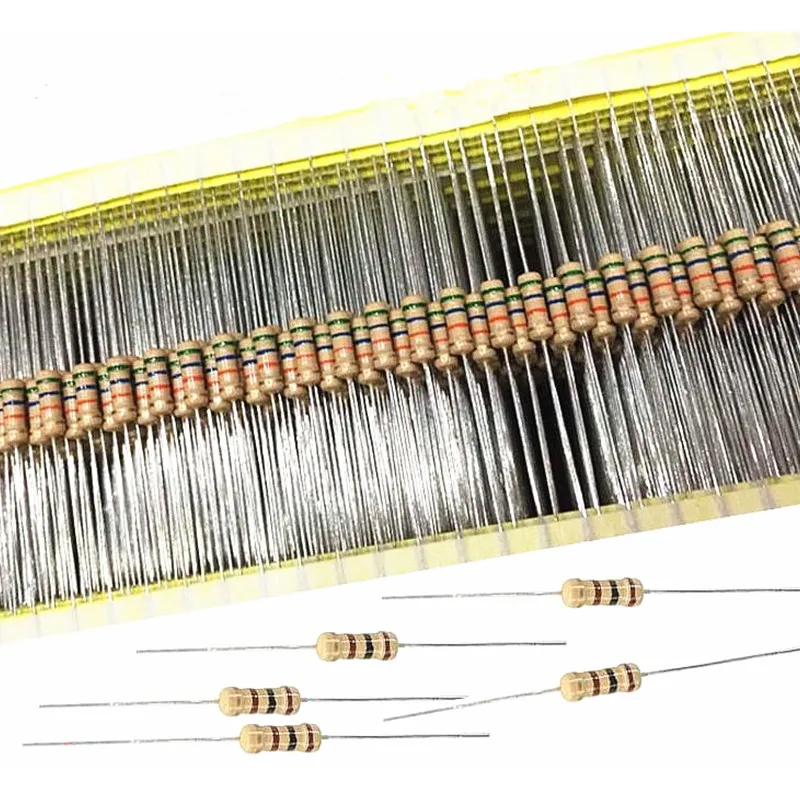 100 stks 1/2 W Koolstoffilmweerstand 0.5 W 5% 1R ~ 10 M 0R 10R 100R 220R 330R 1 K 2.2 K 4.7 K 10 K 22 K 47 K 100 K 1 M 10 100 150 220 330 ohm