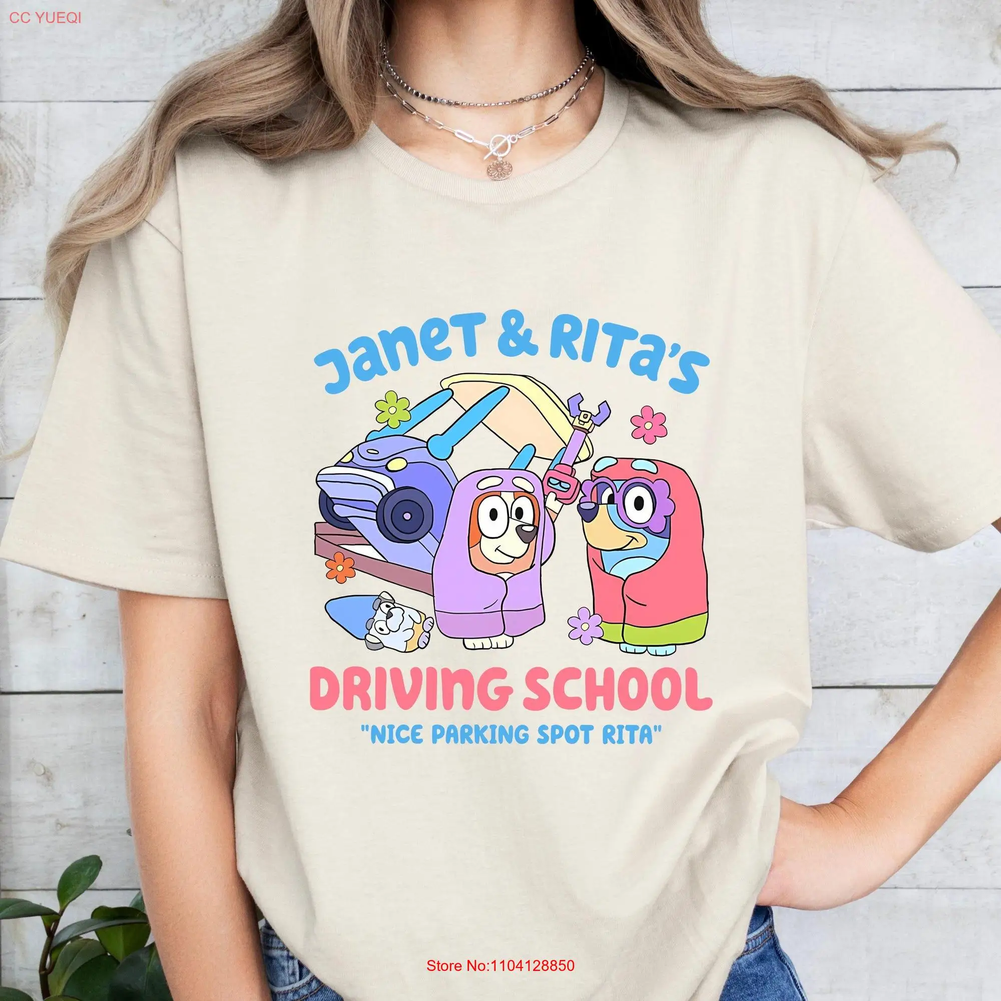 Janet and Rita Driving School T Shirt Nice Parking Spot Blue Bingo Grannies long or short sleeves