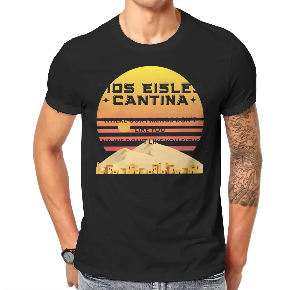 Tatooine TShirt for Men Mos Eisley Cantina Soft Casual Sweatshirts T Shirt High Quality New Design