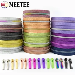 1-5M 5# Nylon Zippers By Meter with Zipper Slider Puller Plastic Coil Zips Head Bag Wallet Zip Closure Garment Sewing Accessory