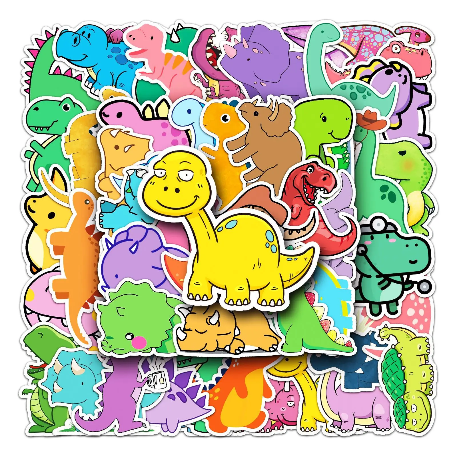 

50Pcs Little Dinosaur Series Graffiti Stickers Suitable for Laptop Helmets Desktop Decoration DIY Stickers Toys Wholesale