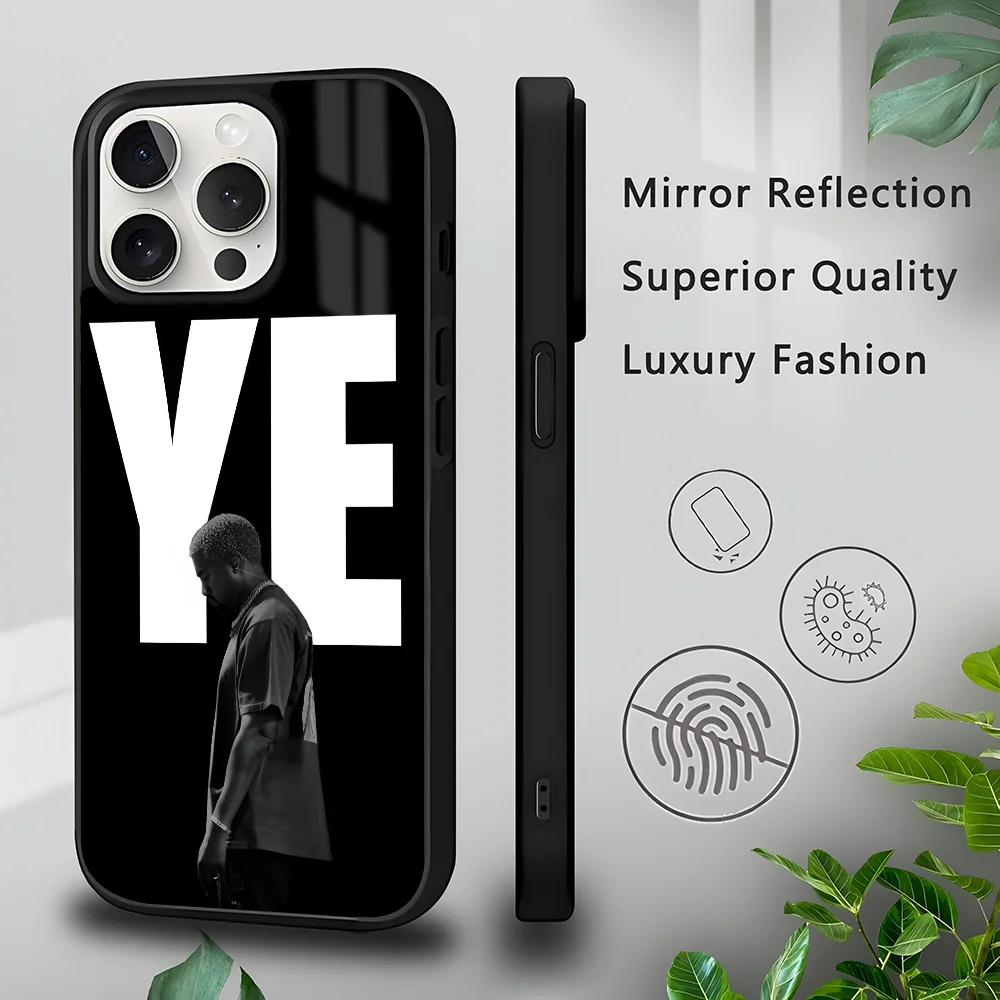 

K-Kanye West Phone Case For IPhone 16 15 14 13 Pro Max 11 Mini Alex Mirror For Magsafe Wireless Charging Cover