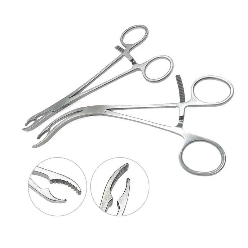 

Ankle Bone Holding Forceps Orthopedics Instruments Straight Curved Bone Surgical Forceps