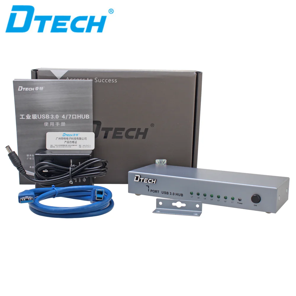 Dtech High Quality 7 Input 1 Output HUB Support Phone Keyboard Mouse Laptop Printer Computer USB 2.0 HUB