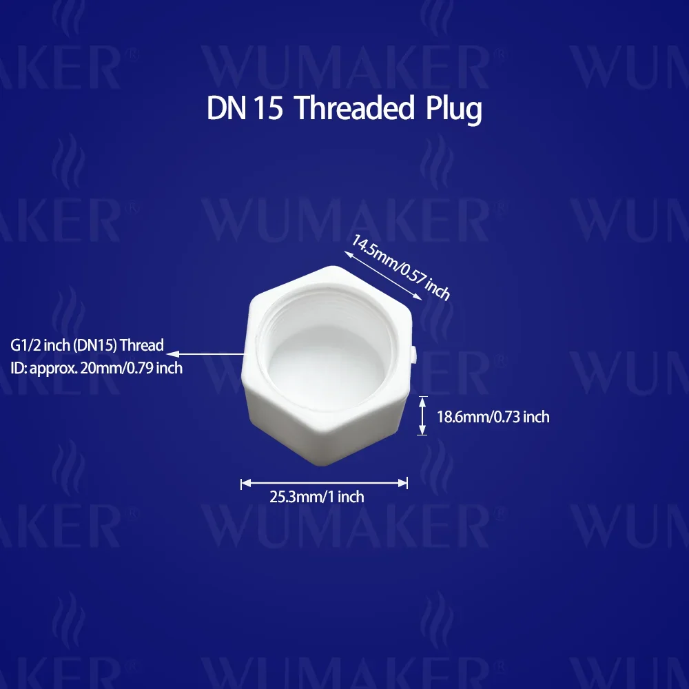 Threaded Plug Pipe Blockage Cap Shut-off Joint G 1 G3/4 G1/2 inch POM Material Prevent Water Leakage