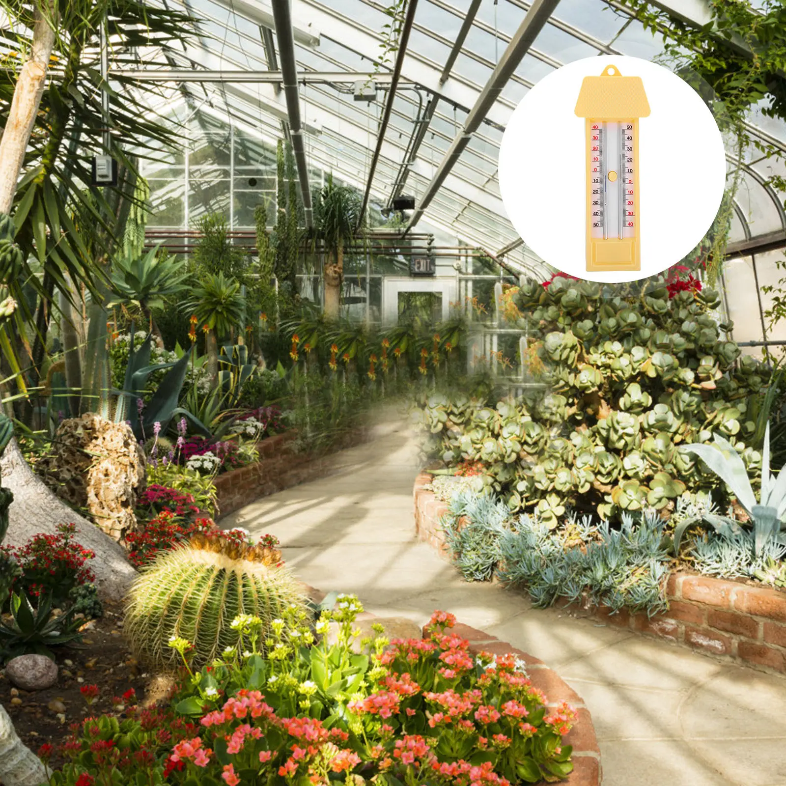 

Indoor Outdoor Portable Maximum Minimum Thermometer Garden Greenhouse Dual Scale Celsius Fahrenheit Temperature Meter