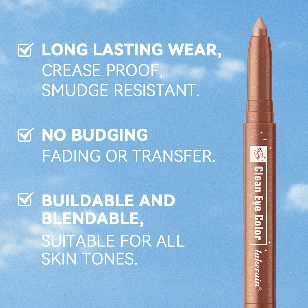 Lakerain Lidschattenstift, langlebig, wischfest, Liner-Stift, Textmarker, glatte, cremige Textur, Lidschatten-Stick-Make-up