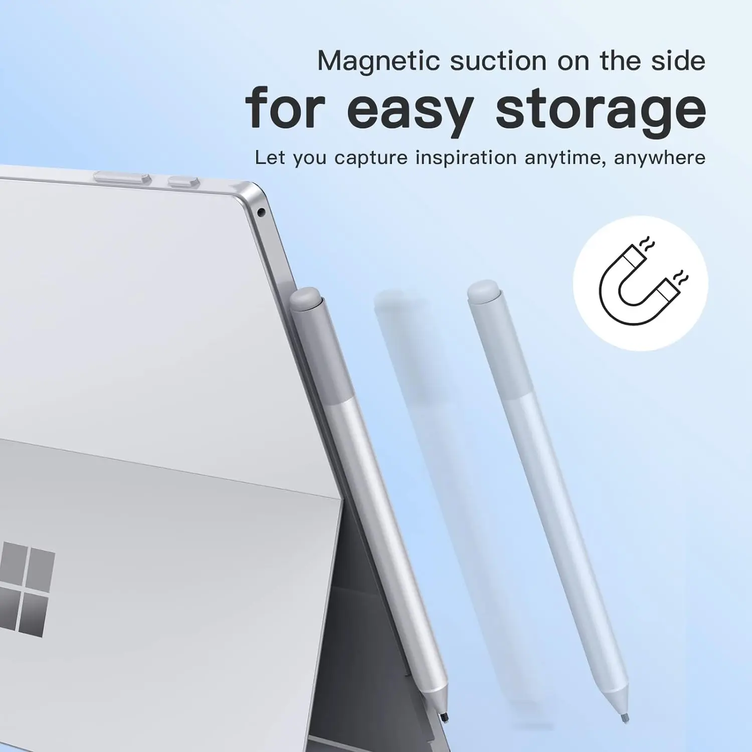 Lápiz óptico para Surface Pro 8/X/7/6/5/4/3/Surface 3/go 2/go 3/Book/Laptop/Studio bolígrafo de tableta con sensación de Motor háptico