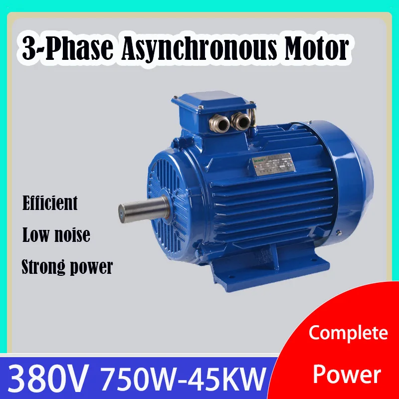 

3 Phase AC 380V High Output 11kw 15kw High Speed And High Power 3 phase Asynchronous Motor 2hp 5HP