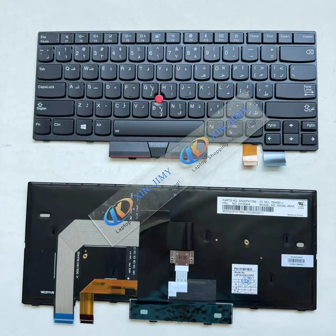 XIN-AR layout Backlit Laptop Keyboard For Lenovo ThinkPad T470 T480 A475 A485 Arabic with Point with Backlit