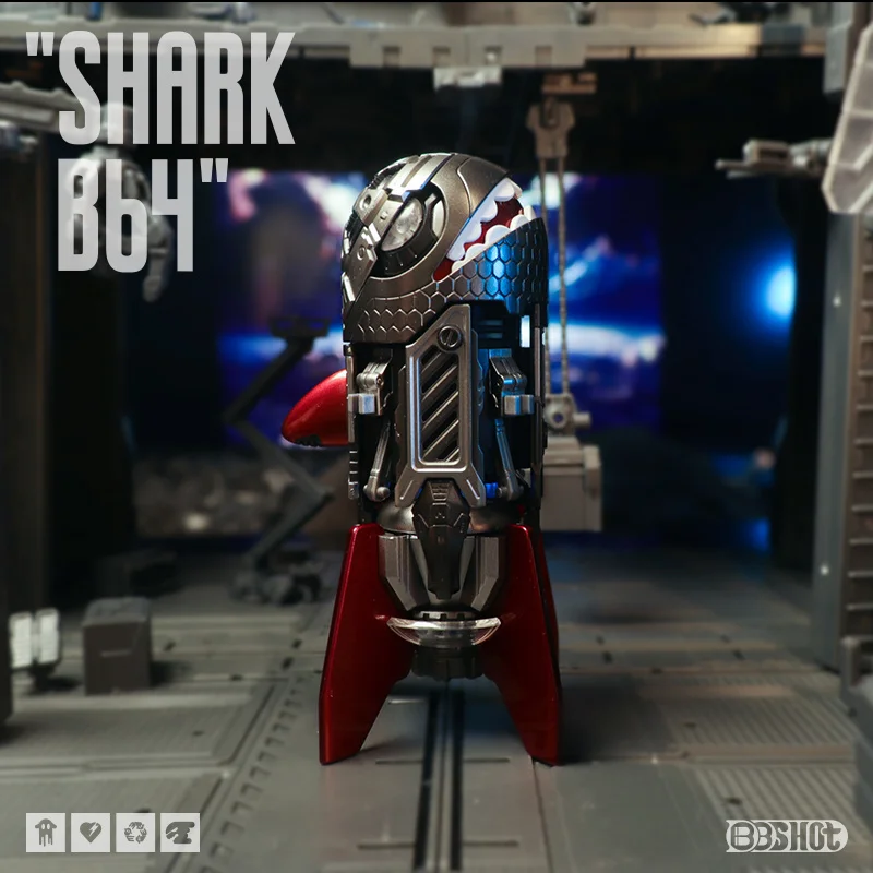 

Bin Boy Shark B64 Shark Rocket Trendy Toy Assembly Model Kit Action Figure Desktop Decoration Boy Toy Surprise Gift Collectible