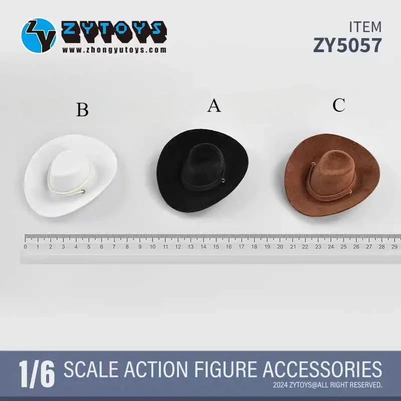 ZYTOYS 1/6 Scale ZY5057 Actiong Figure Classic West Cowboy Hat Clothes Accessory Model for 12