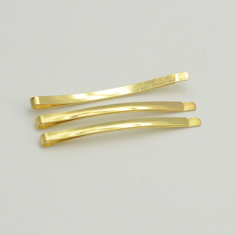 50PCS 4mm*6.2cm Silver Black Golden Arched Metal Bobby Pin Hair Slide Clips For Bridal Hairstyling Nickle Free Lead Free