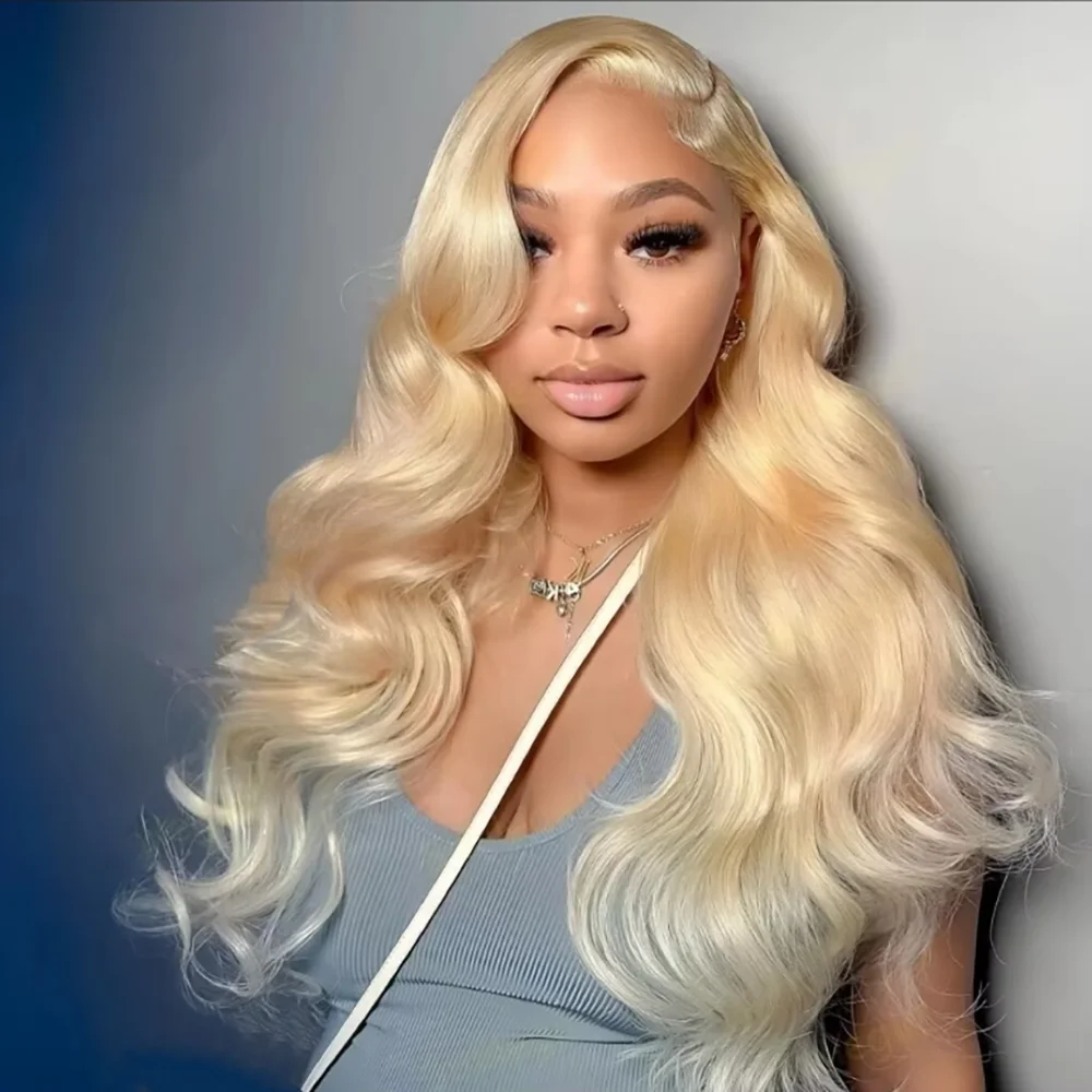 

200 Density 613 HD Lace Frontal Wig 13x6 HD Blonde Body Wave Lace Front Wig 13x4 HD Lace Pre Plucked Brazilian Human Hair Wigs