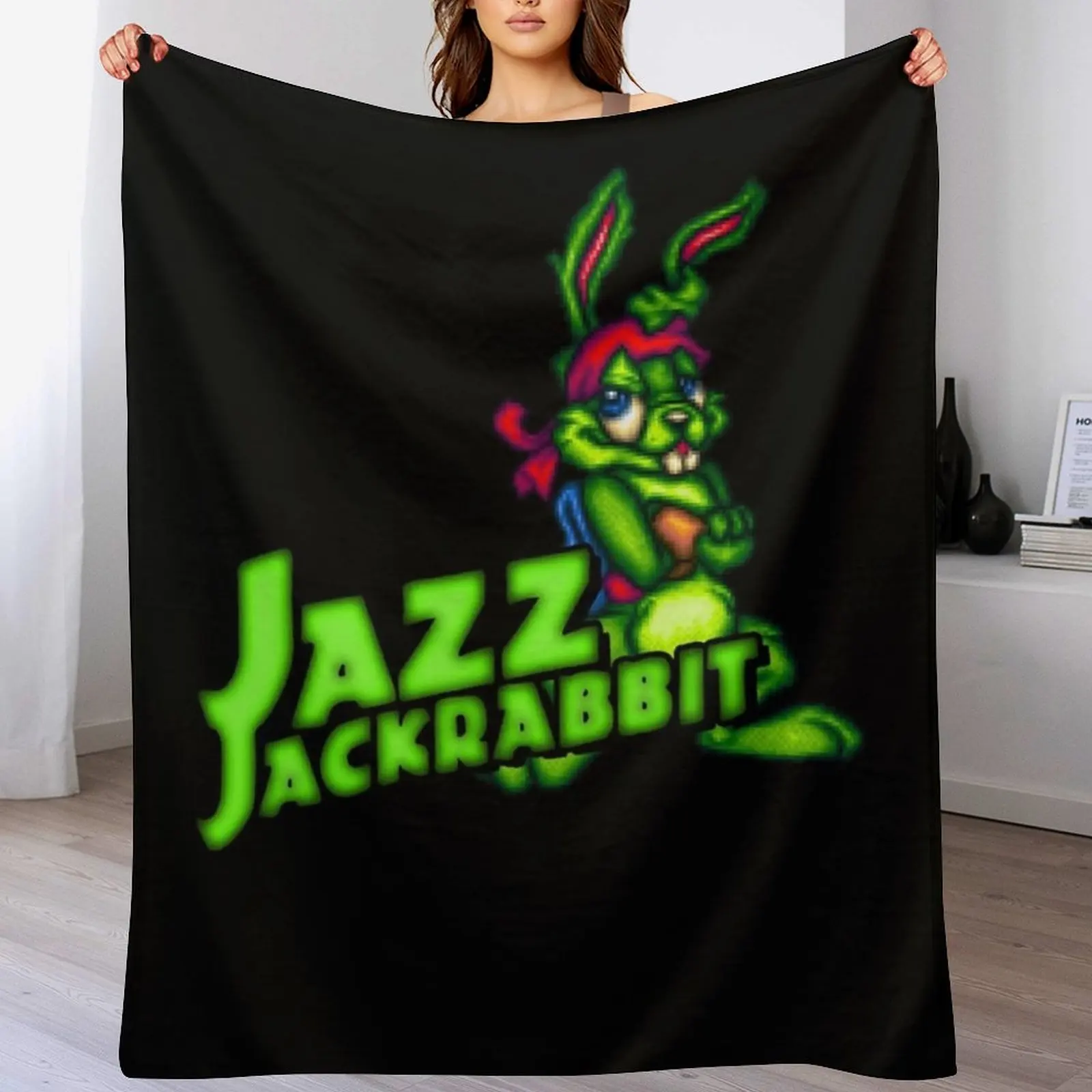 New Jazz Jackrabbit - Classic Sprite with Logo Essential Throw Blanket anime Sofa Quilt Blankets