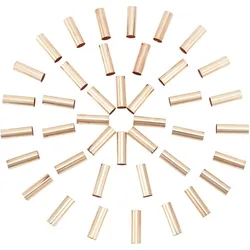 50 Pieces Golden Brass Tube Beads Ring Macrame Bead 25x8mm for DIY Sewing Craft and Macrame Wall Hanging Plant Holder Craft