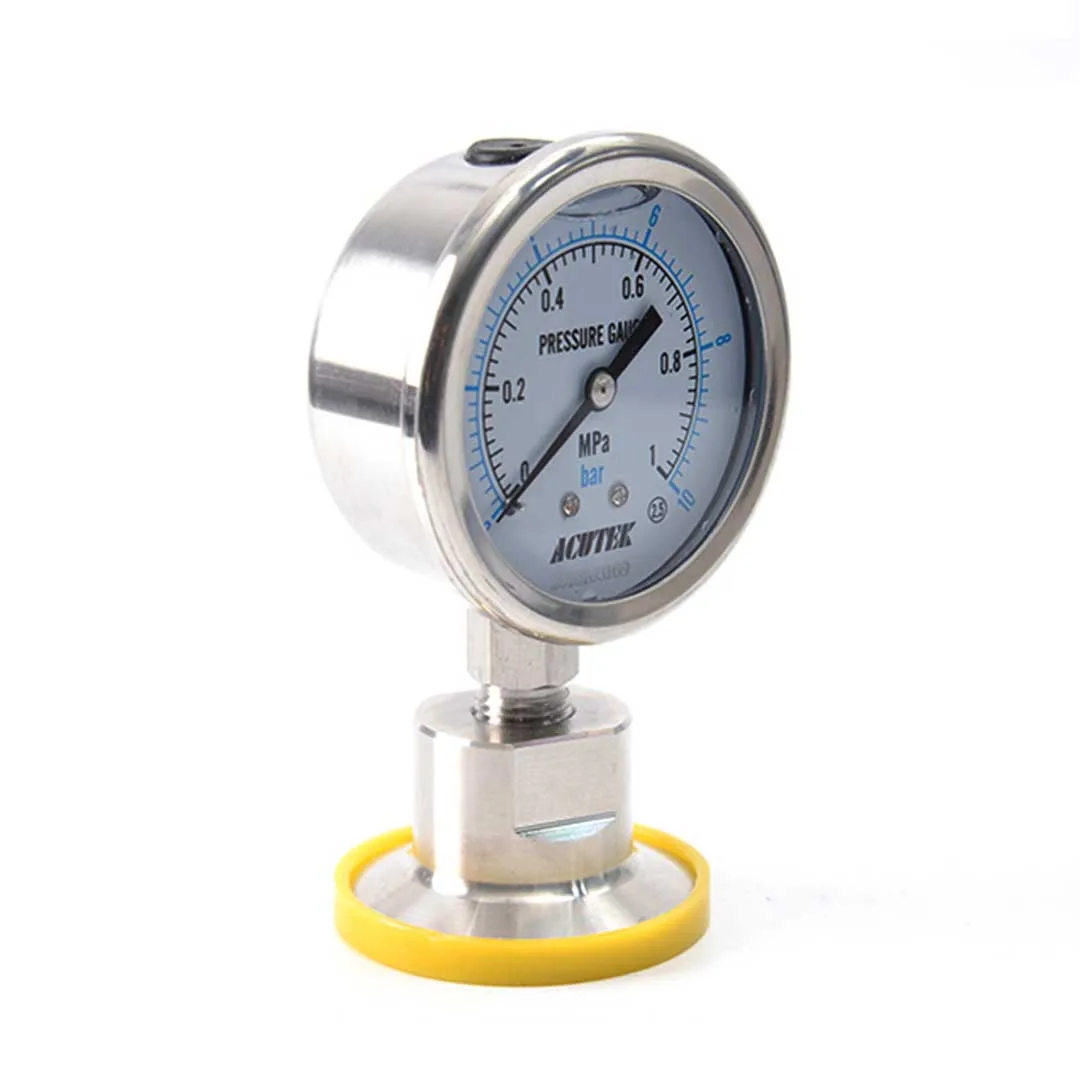 FANDE Sanitary Pressure Gauge SS316  Tri Clamp 1.5\