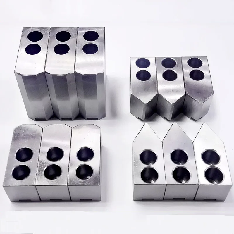 1 conjunto/3 pçs duro chuck maxila garra se encaixa para 5 "6" 8 "10" cnc torno chuck 3 garras dedicado garra hidráulica maxilas macias