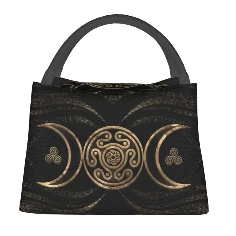 Custom Hecate Wheel Triple Moon Goddess Lunch Bags Women Thermal Cooler Insulated Lunch Box for Work Pinic or Travel