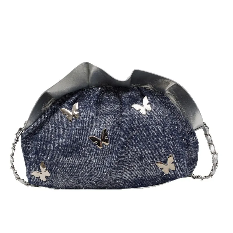 Tas Selempang Wanita Model Quilted Cloud 2025 dengan Tali Rantai, Kantong Mini Crossbody dengan Kancing Magnet untuk Penggunaan Sehari-hari dan Kencan di Kota ​