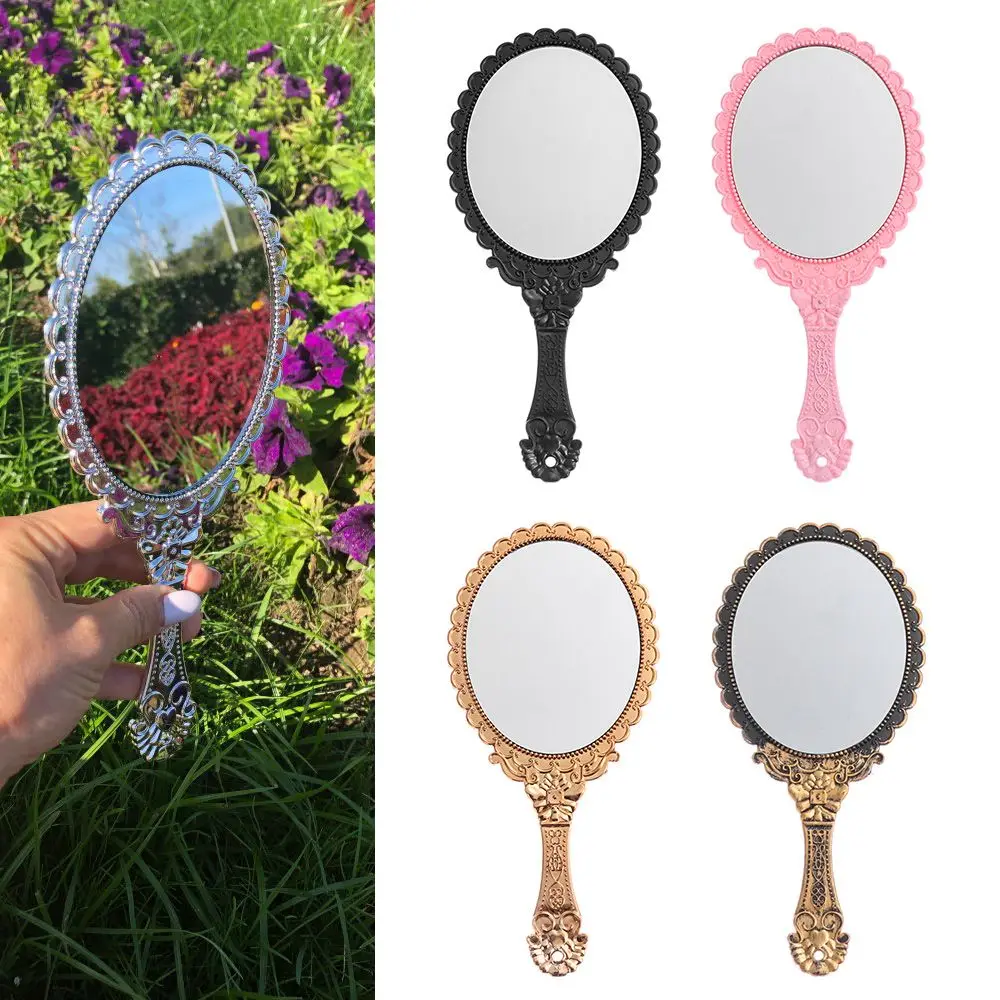 New Hot Dresser Mirror Standing Makeup Vintage Handheld Mirror Vanity Mirror Oval-Shape