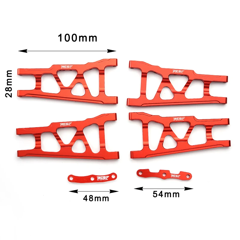 4pcs Metal Front Rear Upper Suspension Arms for Traxxas Rustler Hoss Stampede Slash 4X4 VXL 1/10 RC Car Upgrade Parts