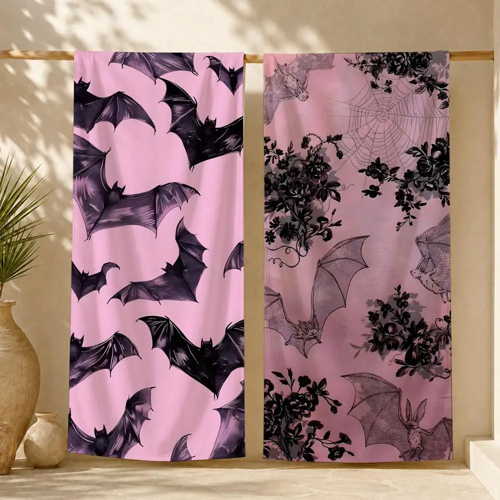 gothic bat Towel ultra-fine fiber quick drying absorbent towel, beach swimming vacation beach towel