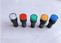 10pcs AD16-16C LED Power Indicator 16mm 12V/24V/36V/110V/220V/380V Signal Light