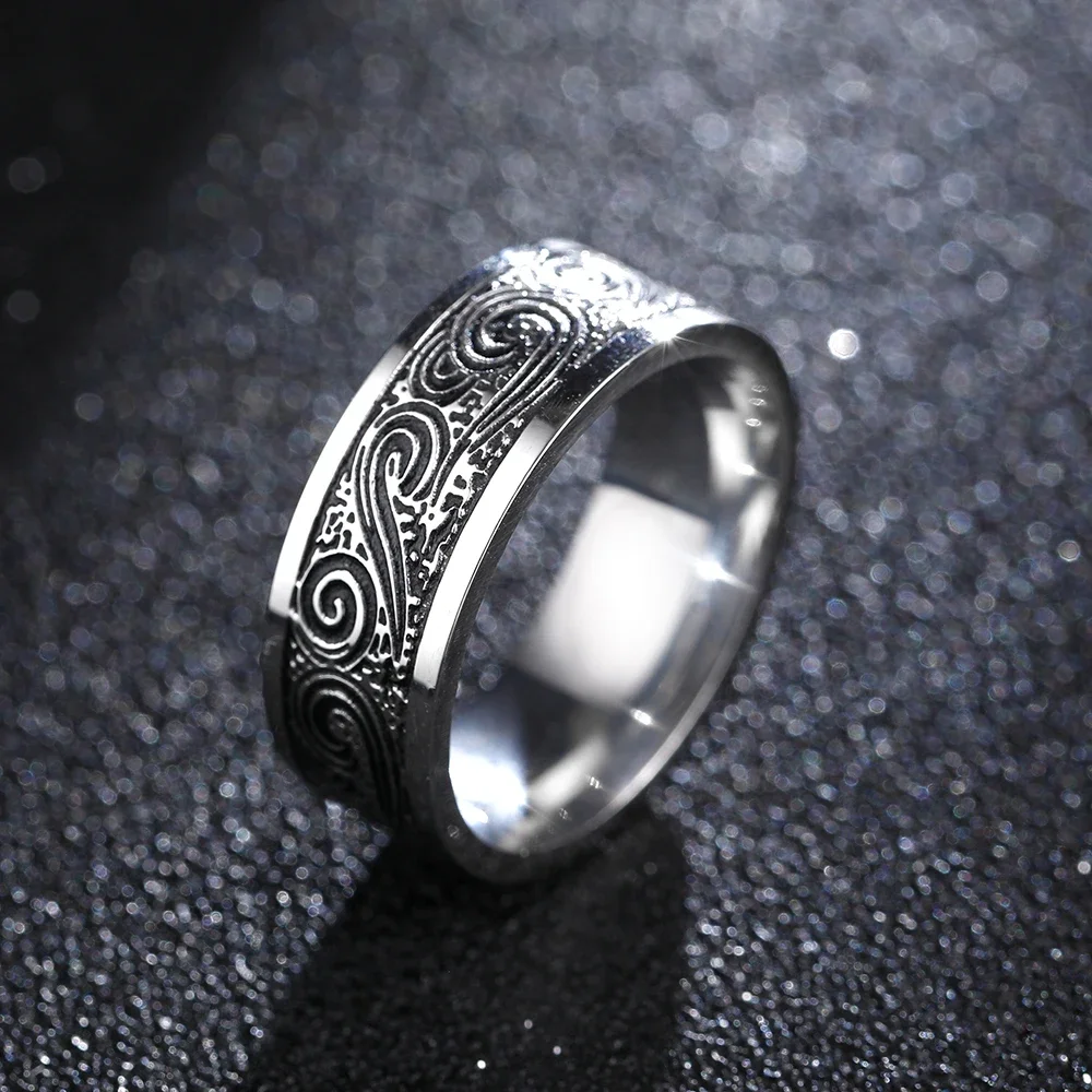 Vintage 316L Stainless Steel Ring for Men And Women Never Fade Power Lucky Mantra Ring